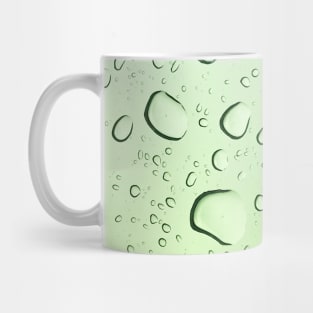 Green Rainbow Color Water Droplets Pattern Mug